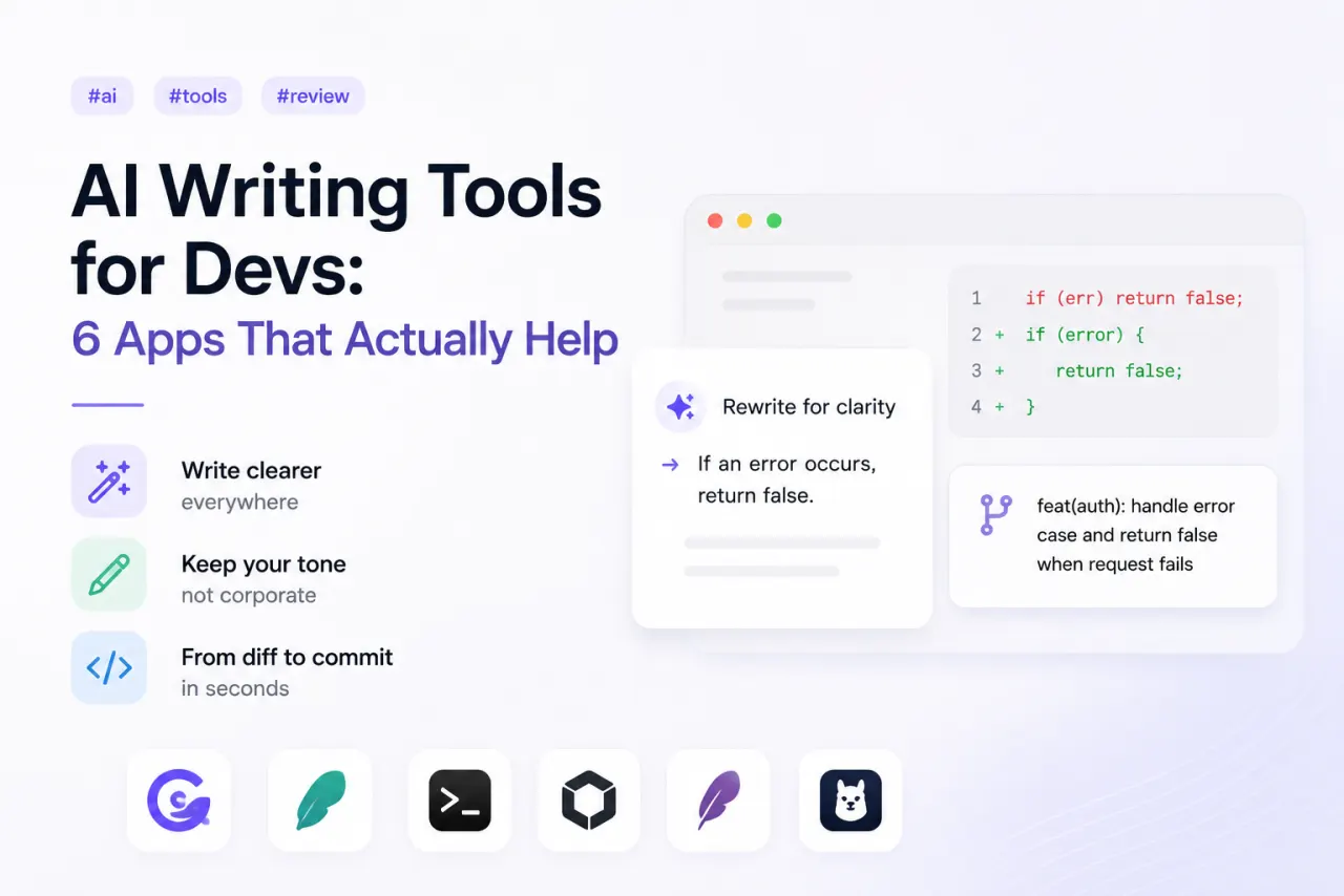 AI Writing Tools for Devs: 6 Apps That Actually Help